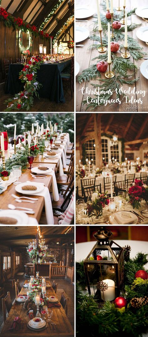 Christmas Bridal Shower Decorations, Christmas Themed Bridal Shower Ideas, Christmas Wedding Table, Christmas Wedding Centerpieces, Wedding Centerpieces Ideas, Christmas Wedding Themes, Christmas Wedding Inspiration, Christmas Bridal Showers, Winter Wedding Table