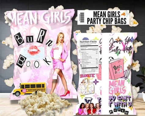 Mean Girls Theme Games for Teens Mean Girls Party | Etsy Bags 2000s, Mean Girls Party Decorations, Mean Girls Party, 2000s Theme, 2000s Party, Girls Party Decorations, Brochure Paper, Y2k Party, Games For Teens