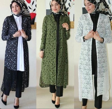 Kurti Sleeves Design, Long Cardi, Stylish Short Dresses, Gilet Long, Muslim Fashion Dress, Designer Party Wear Dresses, Designer Dresses Casual, Muslimah Fashion Outfits, Professional Attire