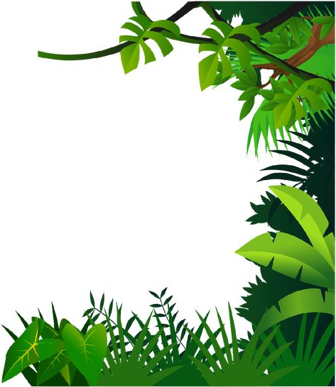 Vegetation Drawing, Drawing Jungle, Jungle Frame, Jungle Border, Simba E Nala, Drawing Transparent, Jungle Drawing, Jungle Clipart, Mosaic Tiles Crafts