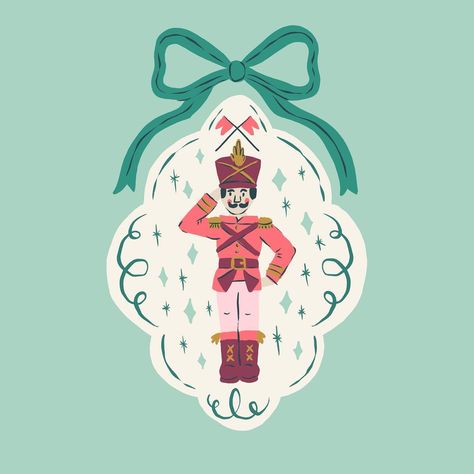 Krissy Mastoras | The Nutcracker (specifically the 1990 recording of George Balanchine’s The Nutcracker starring Macaulay Culkin) is holiday nostalgia at its... | Instagram Pink And Red Nutcracker, Nutcracker Cards, Nutcracker Wallpaper, Nutcracker Illustration, Winter Homescreen, Christmas Ornament Tags, Gingerbread Inspiration, Sugarplum Christmas, White Christmas Movie