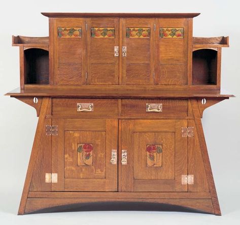 A quick guide to Arts and Crafts furniture | Antique Collecting Furniture Images, Artistic Furniture, Inspired Furniture, Arts And Crafts Furniture, Glasgow School, Furniture Antique, Oak Sideboard, Sideboard Designs, Arts And Crafts Movement