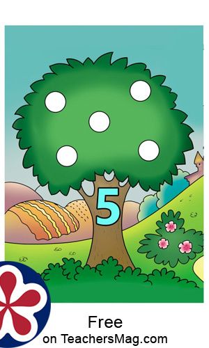 Apple Tree Printable, Apple Tree Counting, Numbers For Toddlers, Family Activities Preschool, Counting Activities Preschool, Tree Printable, Math Games For Kids, Counting Games, Activities Preschool