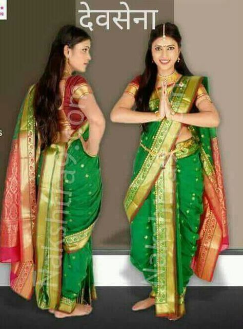 Marathi Saree, Maharashtrian Saree, Kashta Saree, Saree Hairstyles, Lehenga Saree Design, Saree Wearing Styles, Nauvari Saree, Saree Wearing, Saree Draping Styles