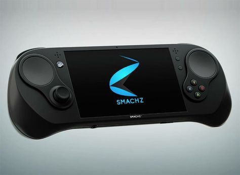 smach Z handheld games console with serious graphics power Handheld Game Console Design, Portable Game Console, Portable Console, Handheld Video Games, Smartphone Technology, Nintendo Classic, Game Controllers, Video Game Systems, Console Accessories