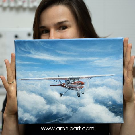 A little piece I painted for my dad :) He used to fly himself some years ago and this is his favorite plane :) . . . . #art #cessna #plane #acrylicpainting #cloudpainting Plane Painting, Air Plane Painting, Acrylic Painting Airplane, Plane In Sky Painting, Airplane Window Painting Canvas, Plane Painting Canvas Airplane Art, Canvas Art Painting Abstract, Trippy Painting, Airplane Art