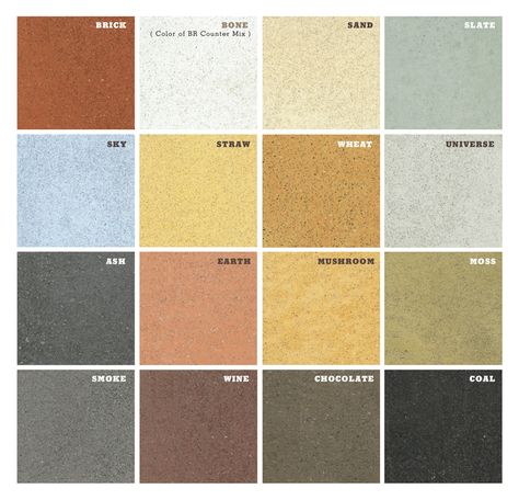 BR_Color_samples_small__65205.1406157235.1280.1280 Concrete Countertop Colors, Cement Counter, Diy Concrete Counter, Concrete Counter Top, Concrete Pigment, Concrete Countertop, Diy Concrete Countertops, Concrete Counter, Countertop Colours