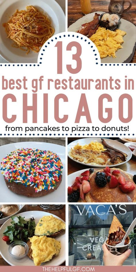 If you're looking for a travel guide to the best gluten-free restaurants in Chicago, you're in luck! From delectable gluten-free bakery treats to Chicago-style pizza, the Windy City has something to satisfy all of your gluten free cravings. Whether you're looking for something sweet, savory, or even vegan-friendly, you'll find delicious gluten-free options to choose from. So dig in and explore some of the city's best gluten-free restaurants - your taste buds won't be sorry! Gluten Free Chicago, Gluten Free Travel Food, Breakfast Chicago, Pizza Dips, Gluten Free Fast Food, Gluten Free Cocktails, Restaurants In Chicago, Gluten Free Toast, Bakery Treats