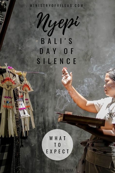 Nyepi, or the Day of Silence, is one of the most unique holidays celebrated anywhere in the world. Find out more about the Day of Silence celebrated annually in Bali, Indonesia. Bali Phrases, Bali Itenery, Bali Infographic, Nyepi Bali, Unique Holidays, Nyepi Day, Bali Experience, Bali Backpacking, Day Of Silence