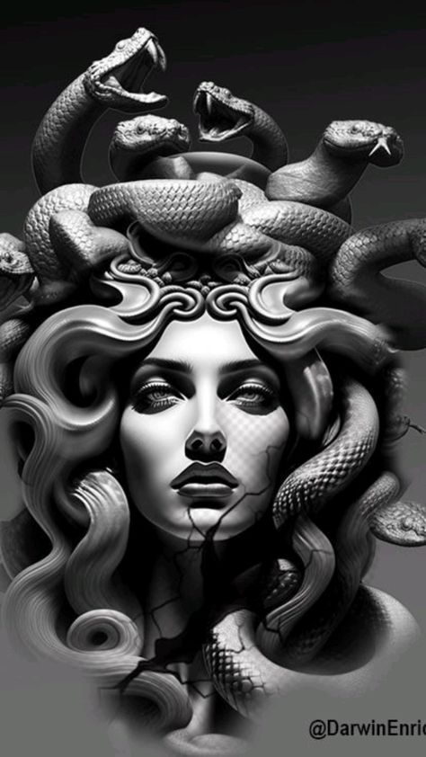 Medusa Artwork, Medusa Tattoos, Medusa Drawing, Greek God Tattoo, Medusa Tattoo Design, Medusa Gorgon, Medusa Art, Greek Mythology Tattoos, God Tattoos