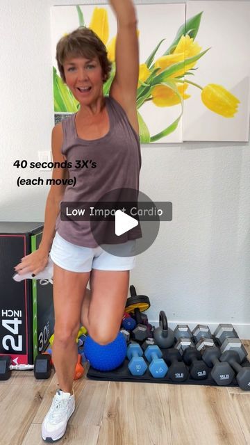 Suzi J | Low impact cardio! Go through each move three times! When you’re all done, you will have done a 20 minute cardio workout!!👏👏💪💪 Your best... | Instagram 20 Minute Cardio Workout, Lady Exercise, 20 Minute Cardio, J Low, Exercise Cardio, Cardio Exercises, Low Impact Cardio, Get Moving, Cardio Workout