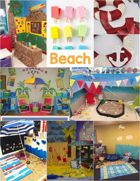 Beach Theme Dramatic Play, Beach Theme Dramatic Play Preschool, Beach Dramatic Play Preschool, Beach Eyfs, Summer Dramatic Play, Beach Dramatic Play, Seaside Eyfs, Beach Theme Preschool, Camping Preschool