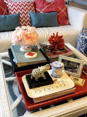 Eclectic and Functional from Pintrest Basement Colors, Coffee Table Vignettes, Turquoise Living Room Decor, Aqua Decor, Living Room Turquoise, Brown Living Room Decor, Living Room Decor Neutral, Brown Coffee Table, Red Living