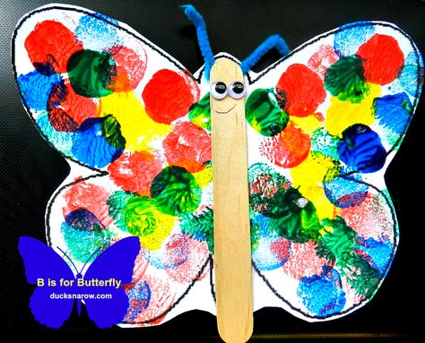 Butterfly Preschool, B Is For Butterfly, Letter B Activities, Butterfly Lessons, Butterflies Activities, Butterfly Craft, Insect Crafts, Preschool Projects, Bug Crafts