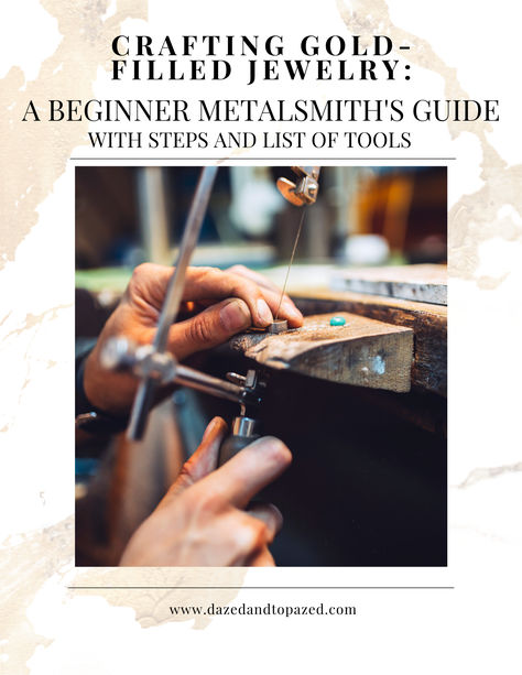 A Metalsmithing guide for beginners interested in making gold filled jewelry. Including a list of tools and step by step how-to guide!

#metalsmithing #goldfilledjewelry #soldering #jewelrydesigner #diyjewelry List Of Tools, Metal Core, Metalsmithing Jewelry, Soldering Jewelry, Gold Filled Jewelry, Soldering, Base Metal, Metal Jewelry, Diy Jewelry