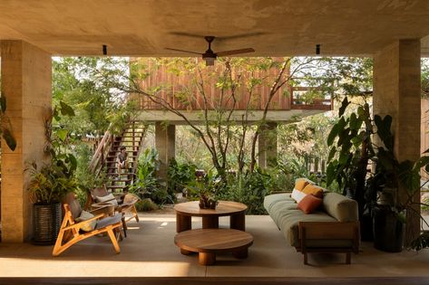 Gallery of ENNEA Hotel / Jaque Studio - 17 2023 Picture, Japanese Forest, Concrete Column, Mexico Hotels, Puerto Escondido, Areas Verdes, Casa Patio, Hotel Building, Exposed Concrete