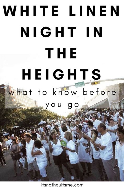 White Linen Nights in the Houston Heights Houston Activities, Houston Heights, Houston Street, H Town, White Linen, Things To Know, Oh The Places Youll Go, In The Heights, Houston