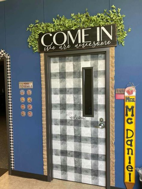 Classroom Decor Door Ideas, How To Hide A Mini Fridge In Classroom, Literacy Bulletin Board Ideas Elementary, Door Decorations Classroom Middle School, Brick Classroom Decor, Ela Classroom Decor Elementary, Wildflower Classroom, Teacher Desk Area, Garden Theme Classroom