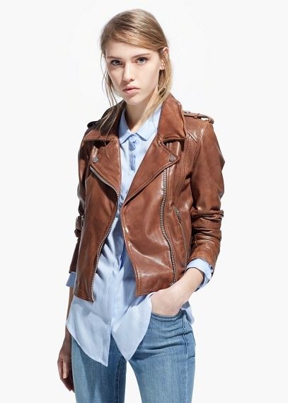 Leather Biker Jacket Brown Leather Motorcycle Jacket, Brown Faux Leather Jacket, Biker Leather Jacket, Slim Fit Jackets, Leather Jacket Outfits, Jackets Women, Real Leather Jacket, Faux Leather Moto Jacket, Biker Leather