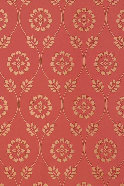 Paper Walls, Flowery Wallpaper, Makijaż Smokey Eye, Trellis Design, Textile Pattern Design, Shangri La, Red Pattern, Hand Embroidery Patterns, Stencil Painting