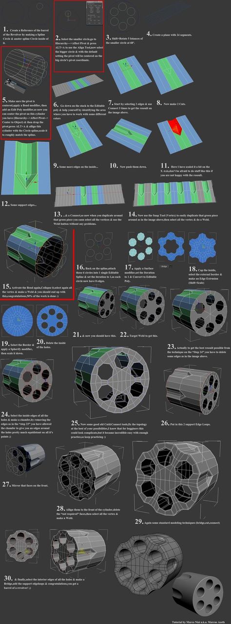 FAQ: How u model dem shapes? Hands-on mini-tuts for mechanical sub-d AKA ADD MORE GEO - Page 117 - Polycount Forum 3d Max Tutorial, Maya Modeling, Modelling Tips, 3ds Max Tutorials, Polygon Modeling, Hard Surface Modeling, Zbrush Tutorial, 3d Modeling Tutorial, Surface Modeling