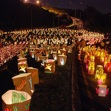 Dia de las Velitas (Day of the Candles) is a beautiful festival of lights holiday tradition in Medellín, Colombia. #diadelasvelitas #colombian #medellin #holiday #tradition Colombian Christmas, Spanish Festivals, Colombian Culture, Christmas Bucket List, Colombian Women, Birthday Traditions, Christmas Tradition, Immaculate Conception, Festival Of Lights