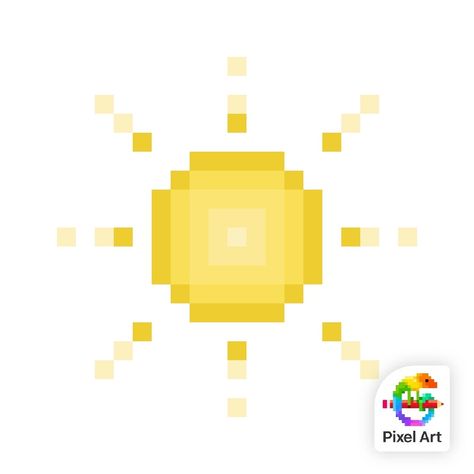 Sun Pixel Art, Pixel Art Small, Sun Drawing, Pixel Art, Minecraft, Sun, Collage, Drawings, Pins