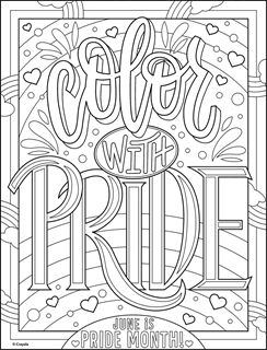 New Coloring Pages | Free Coloring Pages | crayola.com Pride Coloring Pages, Free Adult Coloring Printables, Crayola Coloring Pages, Rainbow Activities, Celebrating Diversity, Adult Colouring Printables, Diversity And Inclusion, Quote Coloring Pages, Activities For Teens