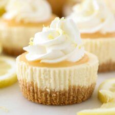 Cheesecake Cupcakes Recipe, Mini Lemon Cheesecakes, Mini Cheesecakes Easy, Mini Cheesecake Recipes, Cake Mini, Easy Cheesecake Recipes, Cheesecake Cake, Cheesecake Cupcakes, Cracker Crust