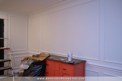 dining room picture frame moulding and trim progress - 12 Box Trim, Picture Frame Moulding, Picture Frame Molding, Wall Trim, Room Walls, Dining Room Walls, Room Pictures, Yahoo Search, Moldings And Trim