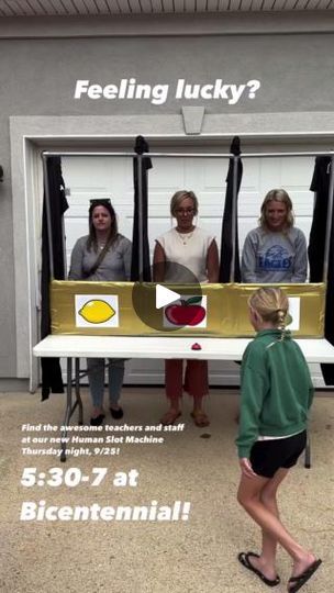 396K views · 861 reactions | This #humanfruitmachine will be everyone’s fave stop at your school’s Fall festival! More unique school fundraiser ideas:... | By PTO Today | Facebook Unique School Fundraisers, Pto Today, Fruit Machine, Minute To Win It Games, Fundraiser Ideas, School S, Minute To Win It, School Fundraisers, Fall Festival