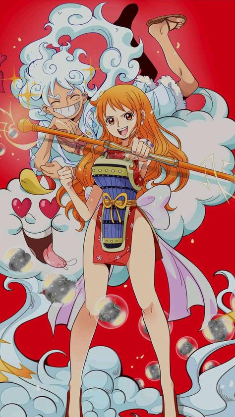 Luffy Nami, One Piece Cartoon, One Piece Crew, Luffy Gear 5, Anime Butterfly, One Piece Wallpaper Iphone, One Piece Nami, Nami One Piece, Sun God