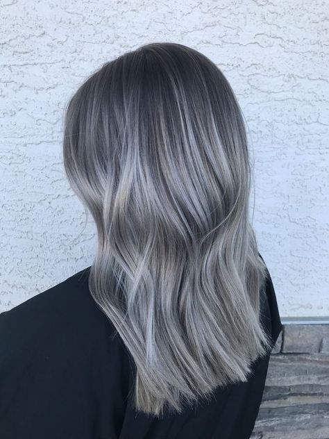 Does Ash Hair Color Cover Grey | The Salon Project NYC Balayage Hair Blonde Grey, Mushroom Gray Hair, Ash Blonde Grey Hair, Silver Ash Blonde Hair Balayage, Grey Ash Blonde Hair, Gray Blonde Hair Balayage, Ashy Gray Hair, Smokey Ash Blonde, Grey Hair Colour