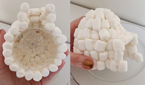 Let's learn how to make this fun Marshmallow Igloo Craft! I love this for an I is for Igloo alphabet lesson craft or cultural lesson! Marshmallow Igloo Craft, Igloo Craft For Kids, I Is For Igloo, Marshmallow Igloo, Igloo Craft, Igloo House, Gingerbread House Designs, Science Experiments For Preschoolers, Winter Crafts For Kids