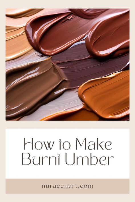 blog post on how to make burnt umber by mixing colors and traditional way Burnt Umber Color, Color Mixing Chart Acrylic, Color Mixing Chart, Colour Mixing, Mixing Colors, Art Colour, Burnt Umber, Acrylic Painting Techniques, Orange Oil