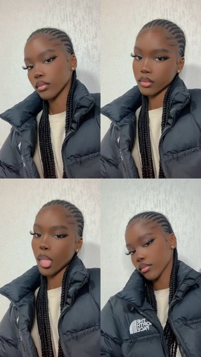 Straight Back Cornrows With Beads, Small Cornrow Braids, Small Cornrows Braids For Black Women, Small Cornrows, Long Cornrows, Straight Back Cornrows, Cornrows Braids For Black Women, Natural Hair Bun Styles, Short Box Braids Hairstyles