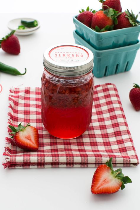 photo by Dana Bueno Serrano Pepper Jelly Recipe, Strawberry Pepper Jelly Recipe, Pepper Jelly Recipes, Serrano Pepper, Pepper Jelly, Jam And Jelly, Jelly Recipes, Fruit Jelly, Jams & Jellies