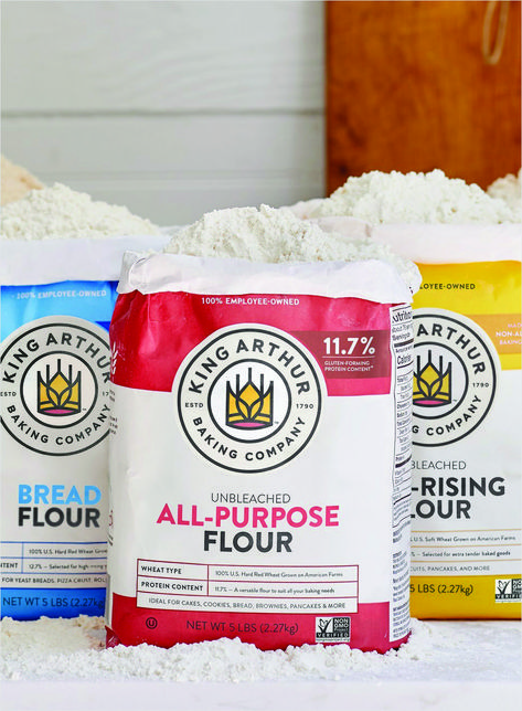 King Arthur Flour has updated its logo and packaging design Flour Packaging, King Arthur Baking, Light Cakes, King Arthur Flour, Pastry Flour, Baking Company, Chip Cookie Recipe, Baking Project, Simply Recipes