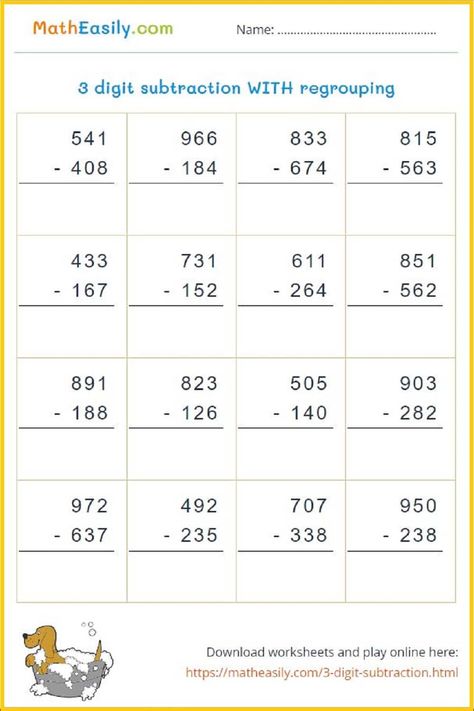 3 digit subtraction with regrouping worksheets PDF 3digit Subtraction With Regrouping, Subtraction 3 Digits With Regrouping, 3 Digit Addition With Regrouping Games, Subtraction Worksheets Grade 3, Subtraction Worksheets 3rd, Subtraction Worksheets For Grade 2, Subtraction Worksheets Grade 1, Three Digit Subtraction With Regrouping, Basic Subtraction Worksheets