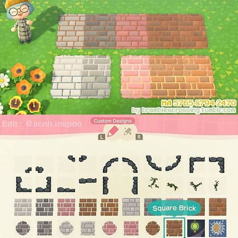 Animal Crossing Floor Patterns, Instagram Qr Code, Anime Island, Cottagecore Animal Crossing, Animal Crossing Guide, Animal Crossing Wild World, Path Design, Island Theme, New Animal Crossing