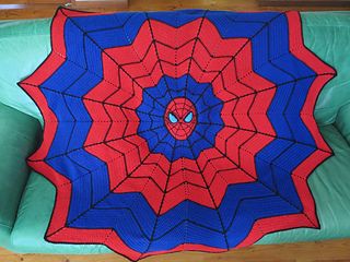 Spider Man Pattern, Marvel Quilt, Crochet Spiderman, Spiderman Blanket, Spiderman Face, Man Quilt, Baby Afghan Crochet, Crochet Quilt, Baby Blanket Knitting Pattern