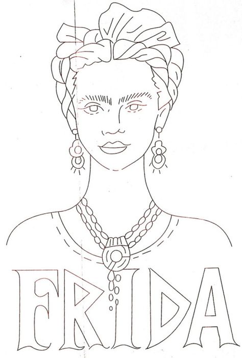 Frida Kahlo Embroidery, Kahlo Paintings, Arte Doodle, Frida Art, Frida Kahlo Art, Embroidery Patterns Free, Satin Stitch, Hand Embroidery Patterns, Embroidery Inspiration