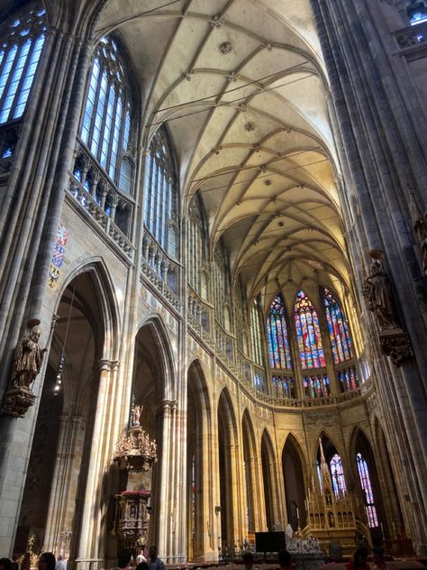 #prague #praha #darkacademia #wallpaper #aesthetic St Vitus Cathedral Prague, Prague Aesthetic, St Vitus Cathedral, St Vitus, Gothic Cathedrals, Take Me To Church, Eastern Europe, Wallpaper Aesthetic, Dark Academia