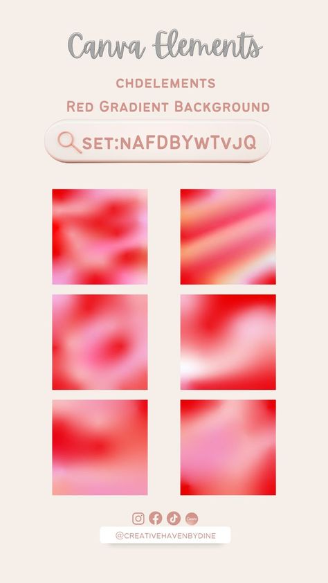 set:nAFDBYwTvjQ Here is a set of elements in Canva that you might want to use. Follow me for more. #canvaelements #canva Red Canva Elements, Canva Backgrounds, Elements In Canva, Canva Idea, Canva Graphics, Red Gradient Background, Bakery Design Interior, Canvas Aesthetic, Red Gradient