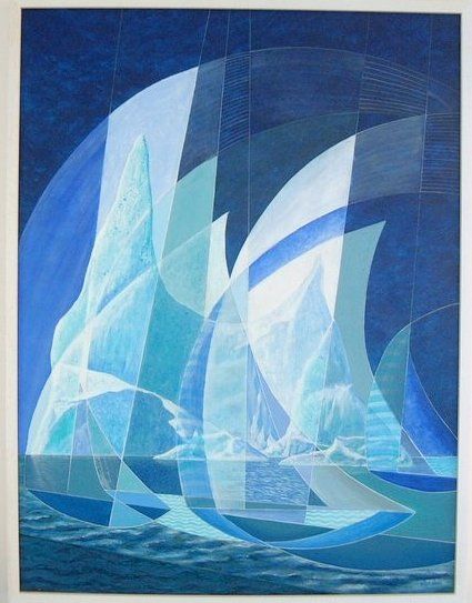 Sailing Theme, Futurism Art, Sailing Art, Sailboat Art, Cubism Art, Sailboat Painting, Value In Art, Landscape Quilts, Boat Art