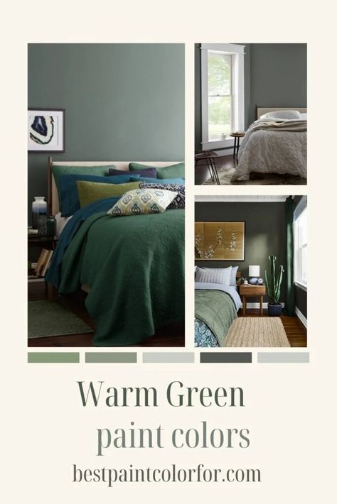 The best warm green paint colors for 2024 - Best Paint Color For Best Green Paint For Living Room, Warm Green Paint Colors, Green Paint Colors Bedroom, Green Bedroom Paint, Sw Repose Gray, Sherwin Williams Snowbound, Off White Paint Colors, Sherwin Williams Green, Olive Green Paints