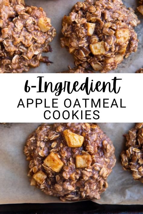 Apple Cookies Recipes Healthy, Healthy Apple Cookies Oatmeal, Apple Cookies Healthy, Healthy Apple Cookies, Healthy Apple Oatmeal, Apple Cinnamon Cookies, Maple Syrup Cookies, Healthy Oat Cookies, Apple Cookies Recipes