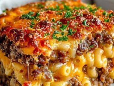 Cheesy Mac and Cheese Meatloaf Casserole Recipe – Easy, Delicious Comfort Food - NewsBreak Cheesy Meatloaf Casserole, Meatloaf And Mac And Cheese Casserole, Mac & Cheese Meatloaf Casserole, Meatloaf Mac And Cheese Casserole, Mac And Cheese Meatloaf, Mac N Cheese Meatloaf Casserole, Mac And Cheese Meatloaf Casserole, Meat Casseroles, Cheeseburger Meatloaf Recipes