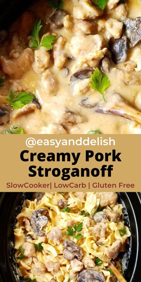 Pork Loin Stroganoff, Slow Cooker Pork Stroganoff, Ground Pork Stroganoff Recipes, Pork Stroganoff Crockpot, Pork Stroganoff Recipes Easy, Pork Casserole Recipes Slow Cooker, Pork Stroganoff Recipes, Pork Chop Stroganoff, Pork Stroganoff Recipe