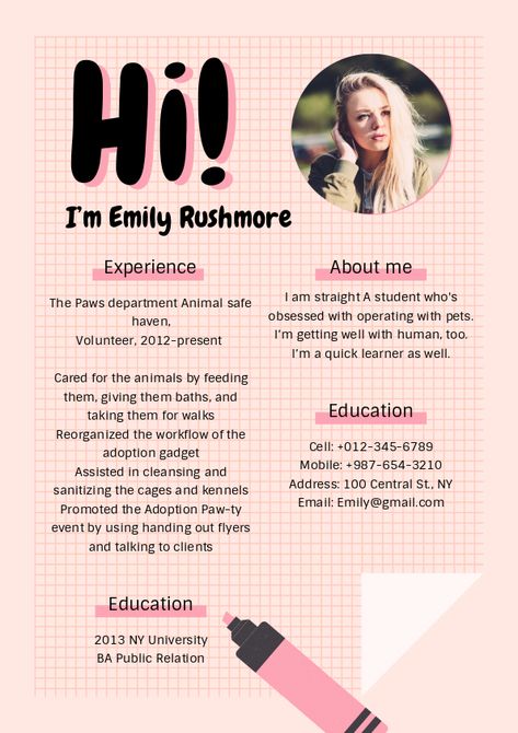 Cute and interesting resume template meets your need! Cute Resume, 2023 Resume, Online Volunteering, Design Layouts, Graphic Ideas, Design Maker, Resume Template Free, Free Templates, Resume Template